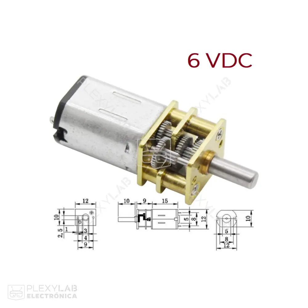 ga12-n20-de-6v-3000-rpm-micro-motorreductor-101-con-engranajes-de-metal-(all-metal)-para-seguidor-de-linea-003