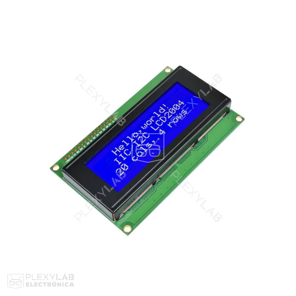 Pantalla LCD 2004 azul, 20x4 caracteres Arduino PIC