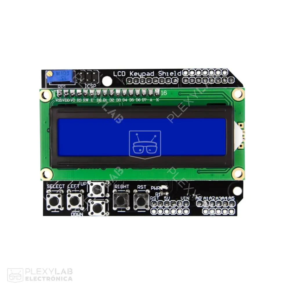 Módulo shield keypad tarjeta de expansión teclado y LCD 16x2 para Arduino Uno