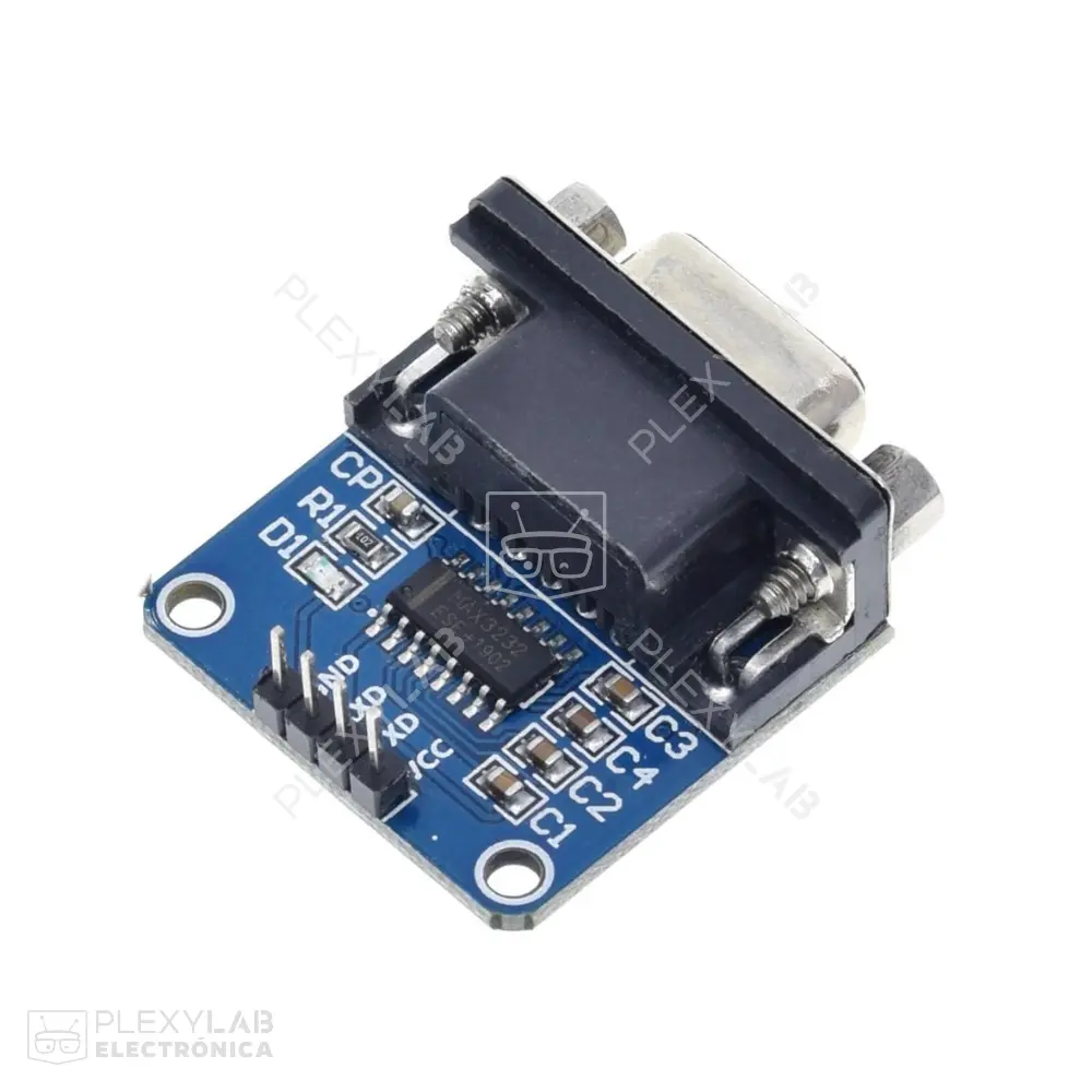 Módulo convertidor serial MAX232, convertidor de RS232 a TTL con conector DB9