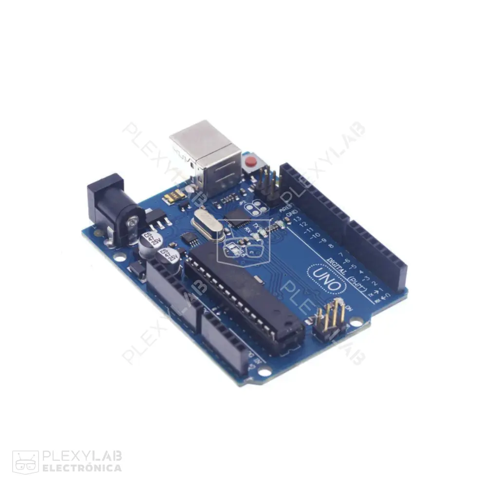 Arduino UNO R3 con chip ATmega328P desmontable y driver ATmega16U2