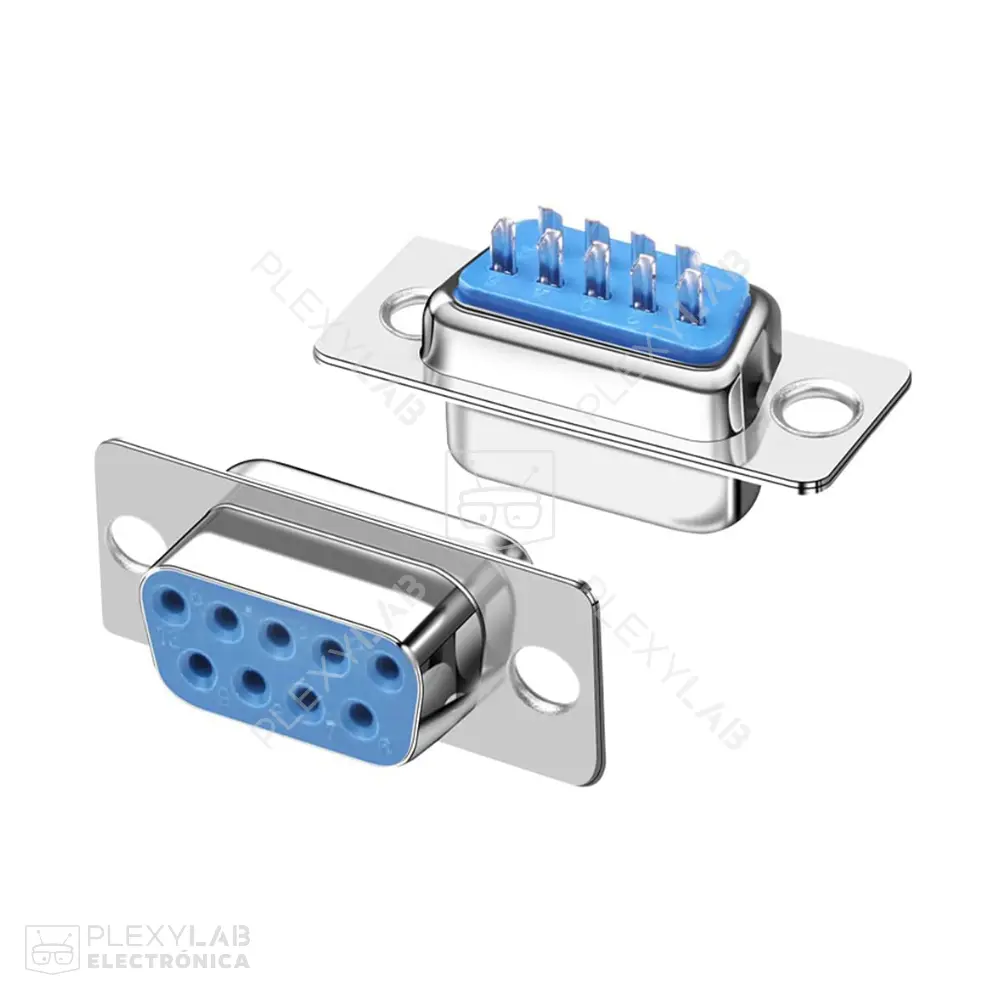 Conector DB9 hembra para interfaz serial RS-232