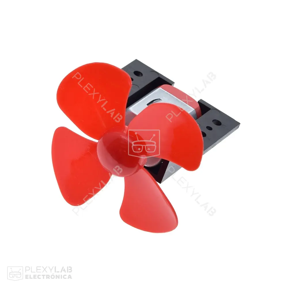 Mini motor con hélice y soporte 3-6V