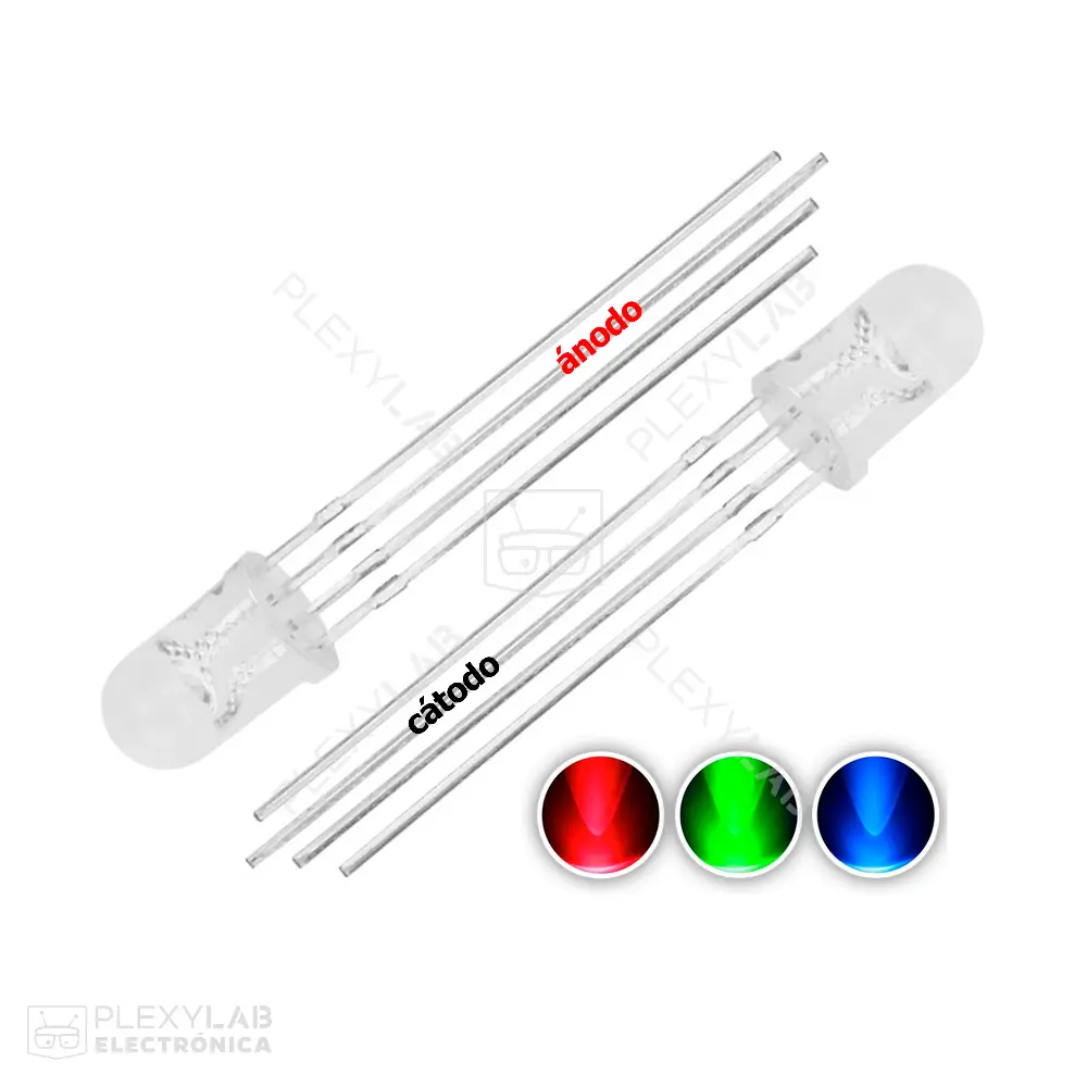 LED RGB de 5 mm transparente