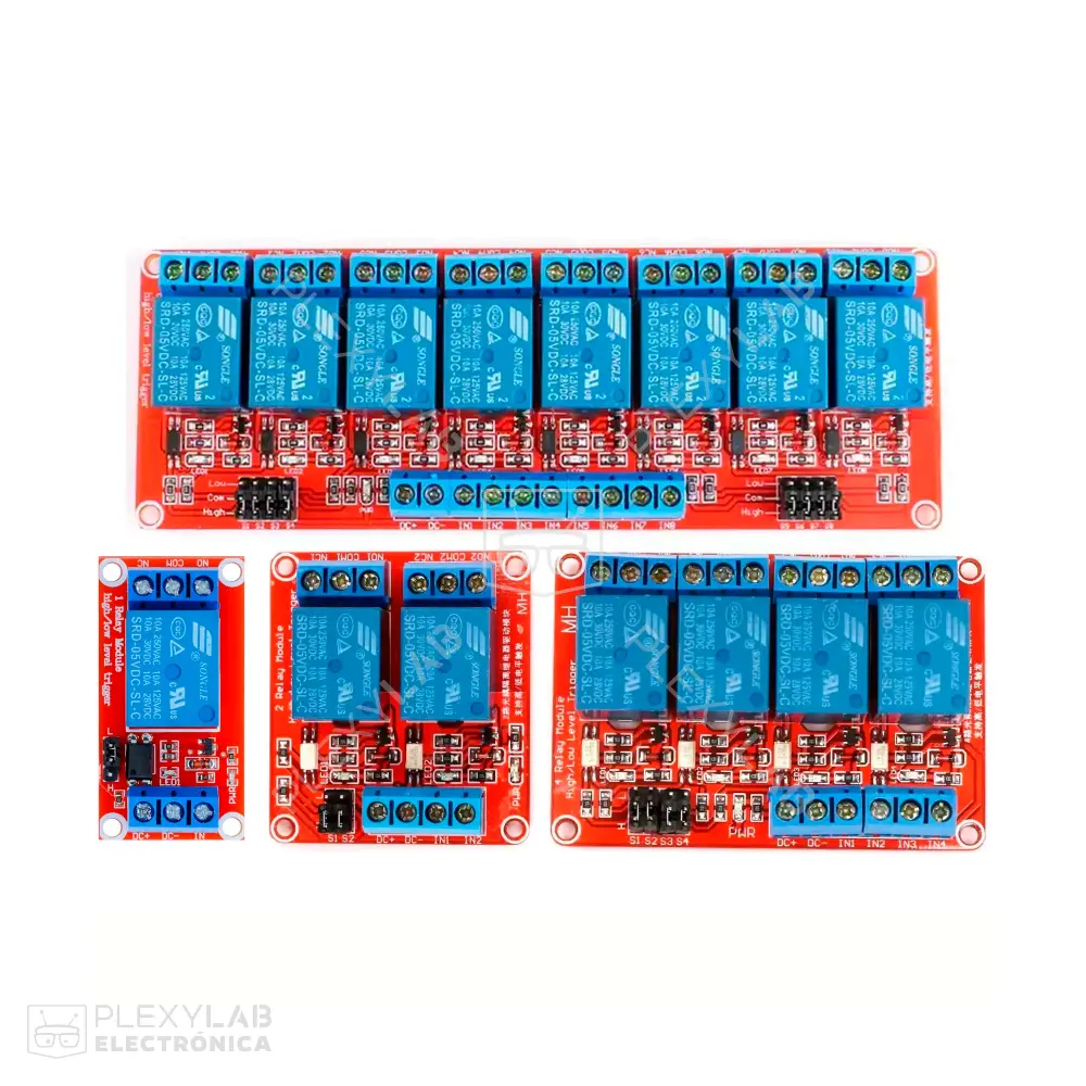 Módulo relé de 5V activo alto/bajo con optoacoplador, Arduino, Raspberry Pi, PIC
