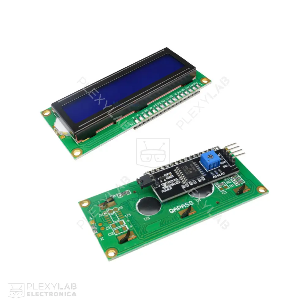 Pantalla LCD 1602 azul, 16x2 caracteres Arduino PIC