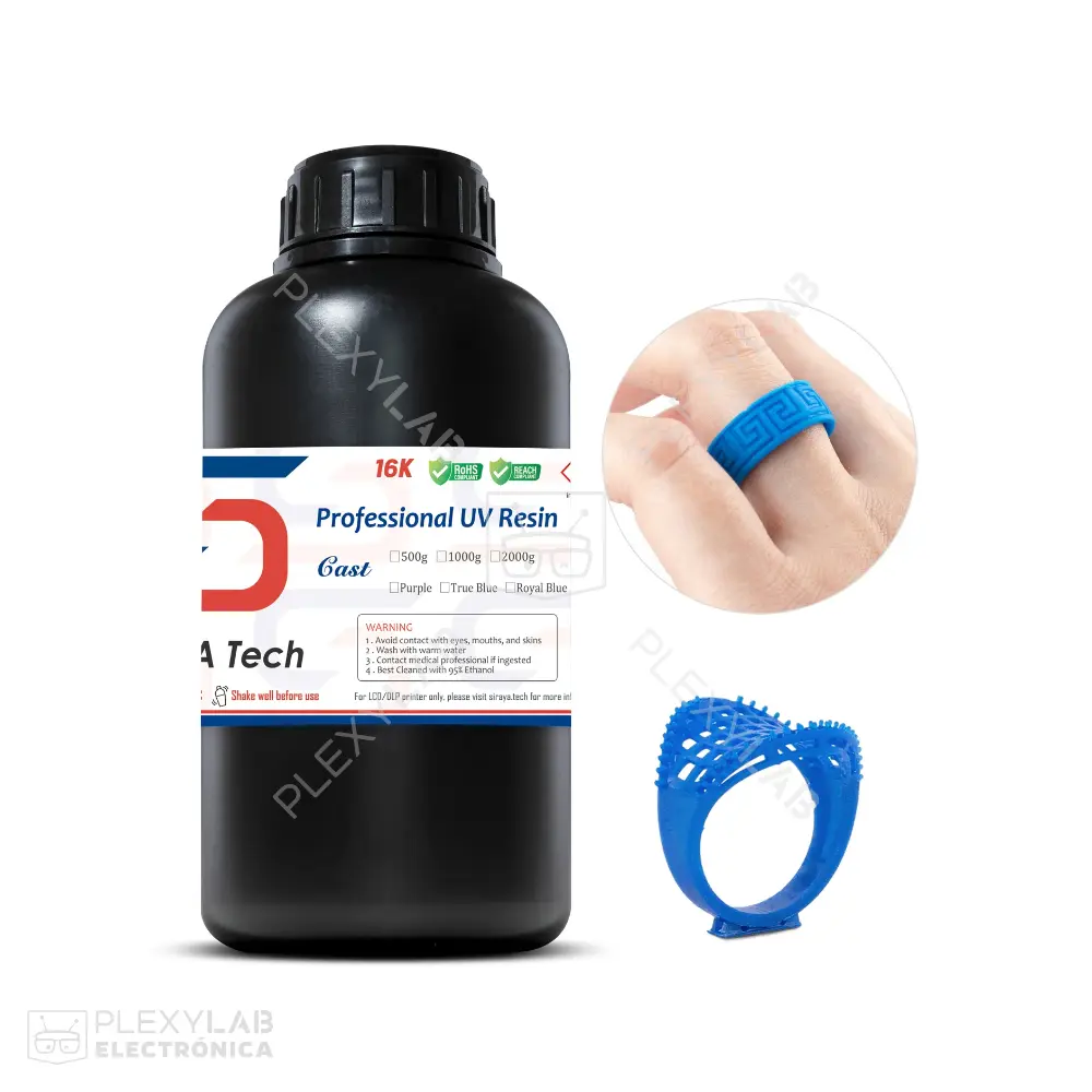 Resina calcinable con cera Siraya Tech Castable True Blue (Azul 1 Kg)