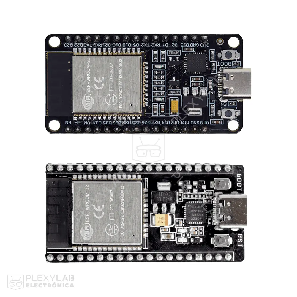 Módulo ESP32 con conector USB tipo C, driver CP2102, WiFi, Bluetooth, DevKitC ESP32-WROOM-32
