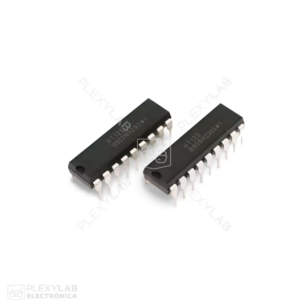 Par de circuitos integrados HT12E codificador y HT12D decodificador