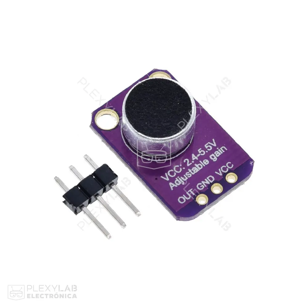Módulo amplificador con micrófono MAX4466 Electret para Arduino