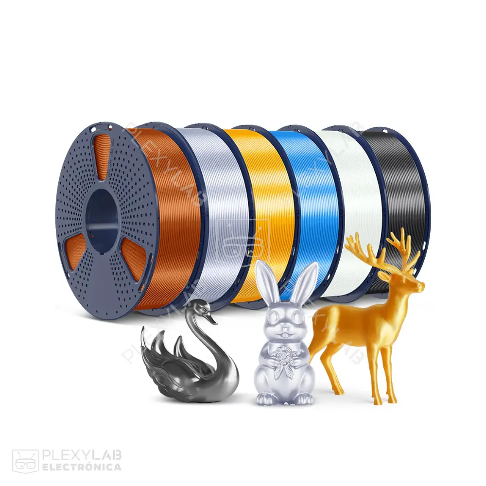 Filamento PLA+ Silk para impresión 3D, 1kg, 1.75mm, marca SUNLU