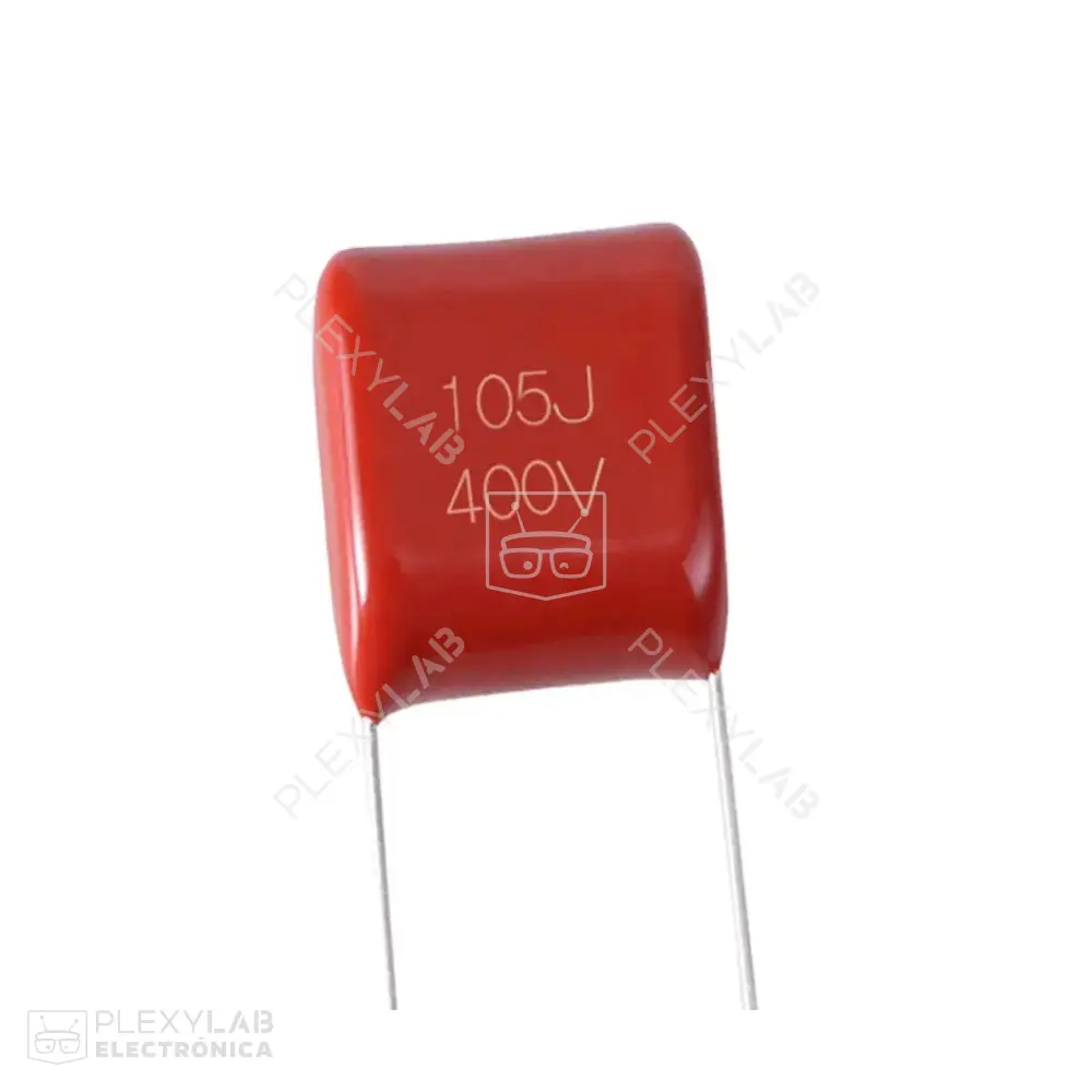 Capacitor condensador de poliéster de 1uF 400V código 105