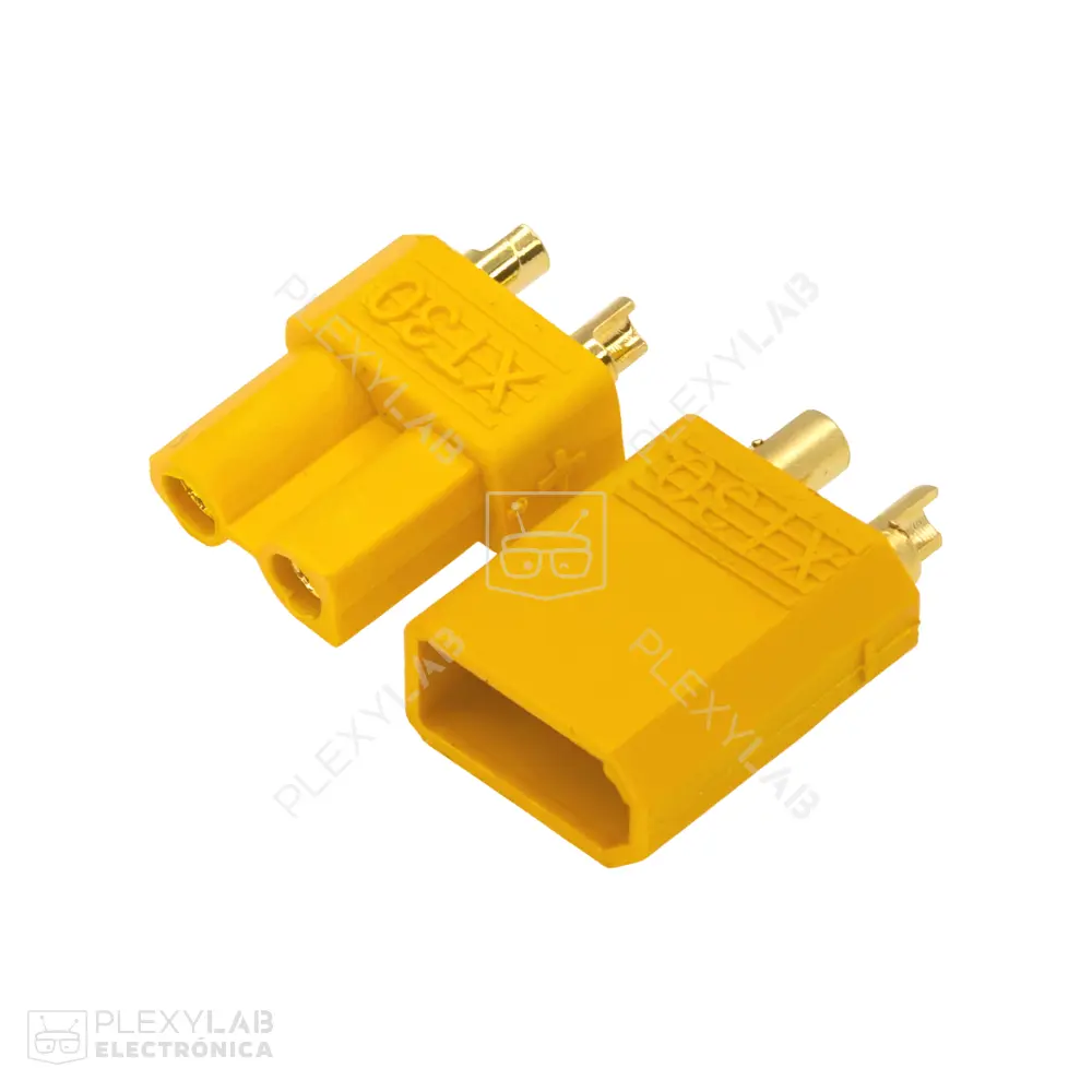 Conector AMASS XT30U 2 pines, 15 A, para baterías LiPo