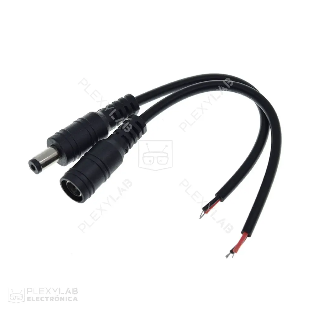 Cable con conector Plug/Jack de 5.5x2.1 mm