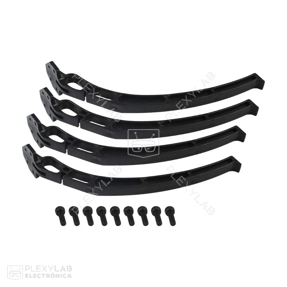 Juego de tren de aterrizaje para drones S500, F450, F550 y S550, color negro (4 piezas)