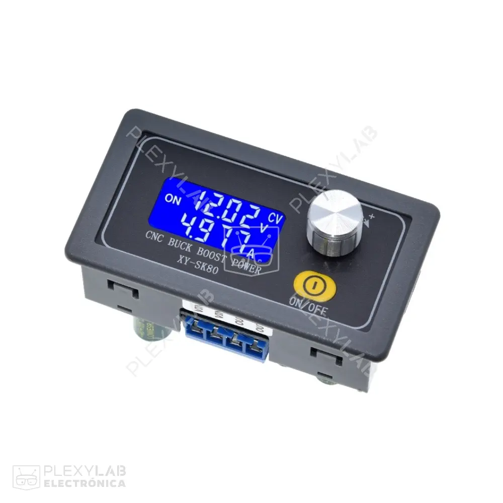 SK80 Módulo convertidor fuente regulable Buck-Boost de 0.6–36V 5A fuente de alimentación variable 5V/12V/24V